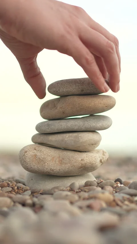 A stack of rocks on a beach Stock Footage 276480717