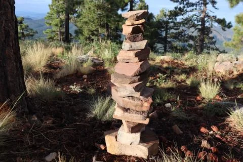 A Stack Of Rocks Otherwise Known As Cairn(s) Stock-Fotos