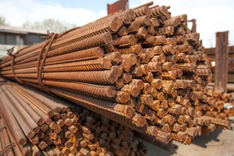 Stack of rods or bars Stock Photos