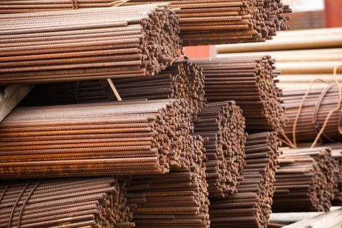 Stack of rods or bars Stock Photos