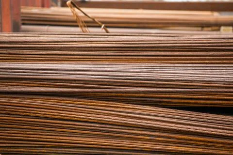 Stack of rods or bars Stock Photos