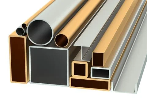 Stack of Rolled Metal Products Stock Illustration