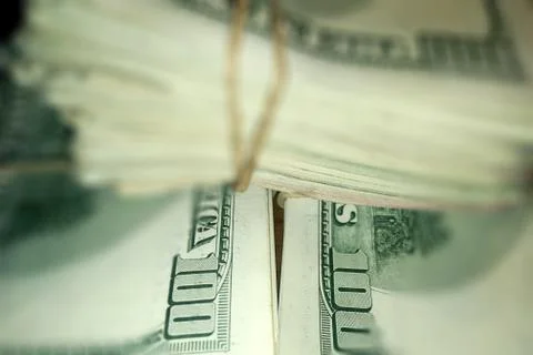 Stack of Rolled US Dollar Bills Stock Photos