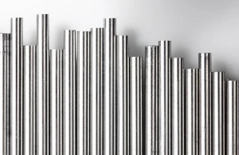  A stack of round bundled aluminium rods A stack of round bundled aluminiu... Stock-Fotos