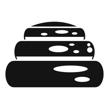 Stack of round stones for traditional stone therapy Stock Illustration