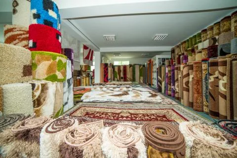 Stack of rugs Stock Photos