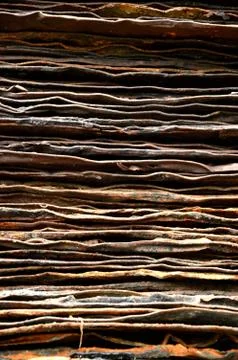Stack of rusty iron plate Stock Photos