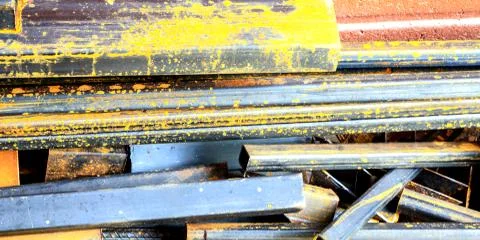 Stack of rusty metal Stock Photos