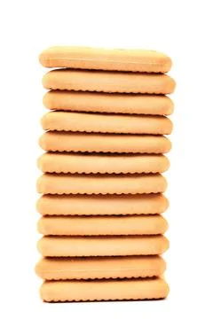  Stack of saltine soda crackers Stack of saltine soda crackers. Isolated o... Stock Photos