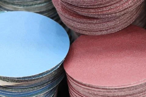 The Stack of sand paper disk ; Stock Photos