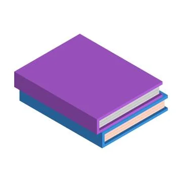 Stack of school book icon, isometric style Stock Illustration