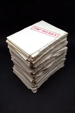 Stack of secret documents Stock Photos