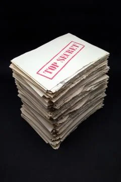 Stack of secret documents Stock Photos