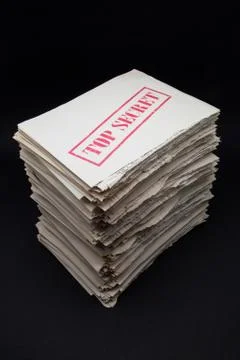 Stack of secret documents Stock Photos