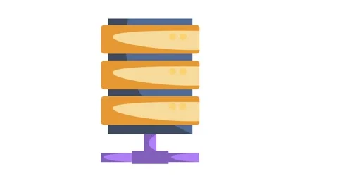 A stack of servers with a brush placed on top, symbolizing maintenance or c.. Stock Footage 332341166