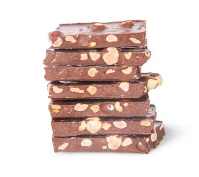 Stack of seven chocolate bars Stock Photos
