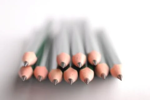 Stack of sharpened pencils Stock Photos