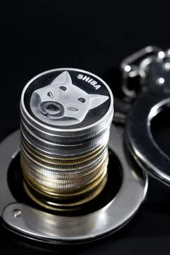 Stack of shiba coins Stock Photos