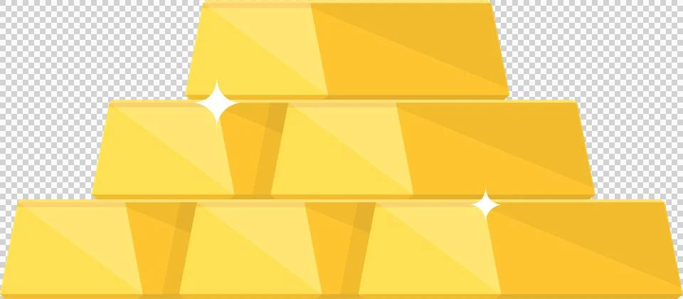 A stack of shiny gold bars, representing wealth, investment, and financial .. Stock Illustration