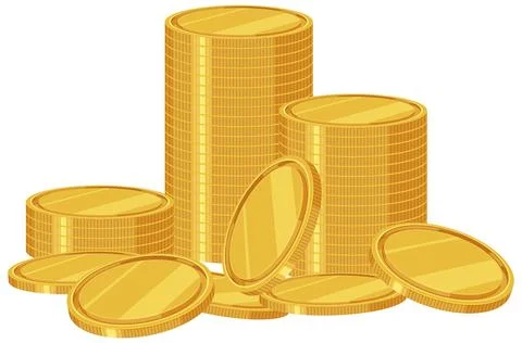 Stack of Shiny Gold Coins Stock Illustration