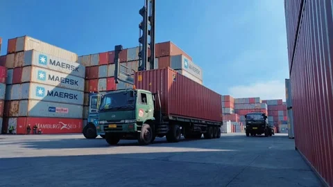 Stack of Shipping container Stock Footage 312021704