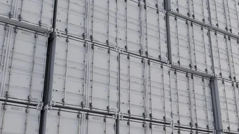 Stack of shipping containers Vídeo Stock 328437654