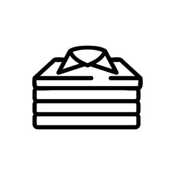 Stack shirt icon vector outline illustration 스톡 일러스트