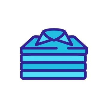 Stack shirt icon vector outline illustration 스톡 일러스트