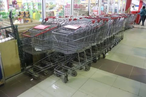Stack of shopping baskets - Image 写真素材