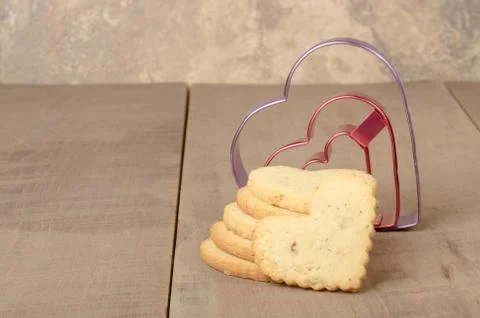 Stack of short bread cookies Foto stock