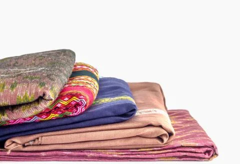 Stack of silk Stock Photos