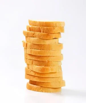 Stack of sliced bread pieces Stock Photos