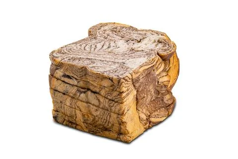 Stack of sliced bread on white background. Stock-Fotos