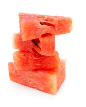 Stack of sliced watermelon Stock Photos