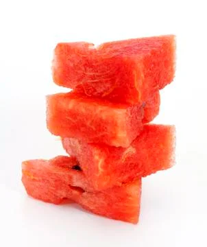 Stack of sliced watermelon Stock Photos