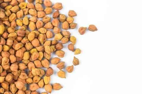 Stack of small pulses legume gathered together before a white background Stock Photos