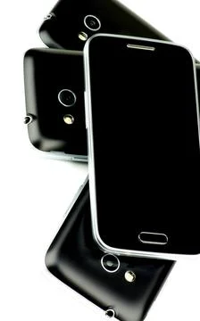 Stack of Smartphones Stock Photos