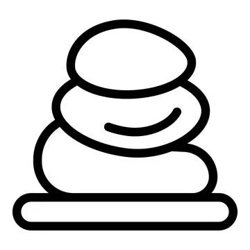 Stack of smooth stones balancing on top of each other creating zen atmosphere Illustrazione stock
