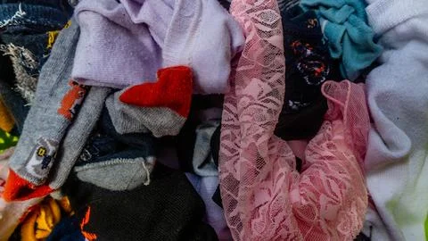 Stack of socks in the background Stock Photos