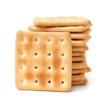 Stack of  soda crackers Stock Photos