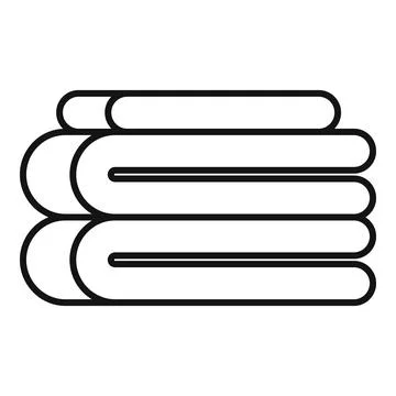 Stack soft blanket icon, outline style Stock Illustration