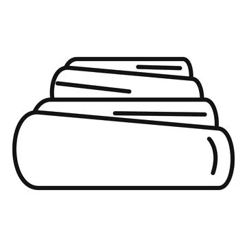 Stack of soft towels folded on top of each other 库存插图