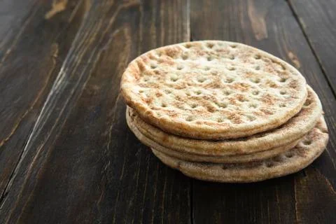 Stack of soft unleavened flatbread Stock Photos