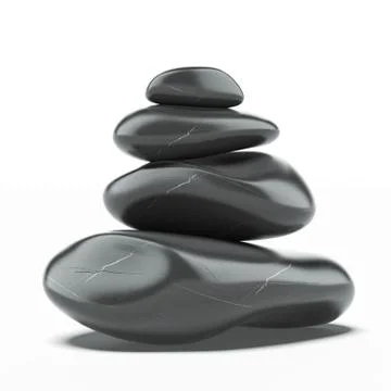 Stack of spa hot stones Illustrazione stock