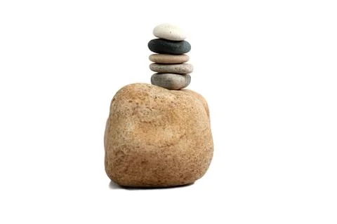 Stack of spa pebbles Stock Photos