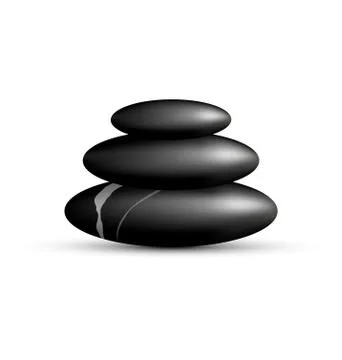 Stack of spa stones isolated on white Stock Illustration