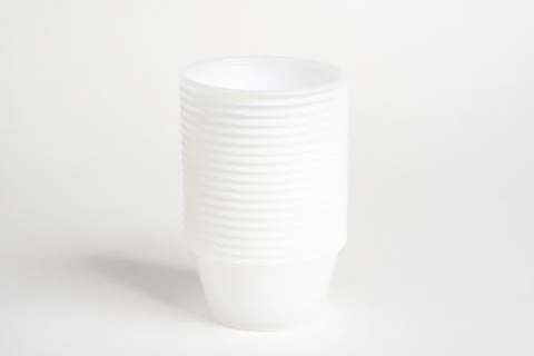 Stack Of Specimen Plastic Container Foto stock