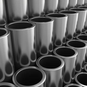 Stack of steel pipes Illustrazione stock