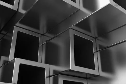 Stack of steel pipes Stock Illustration