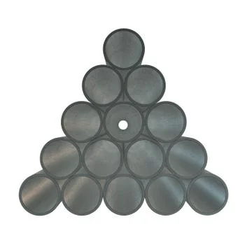 Stack of steel pipes. Stock Illustration